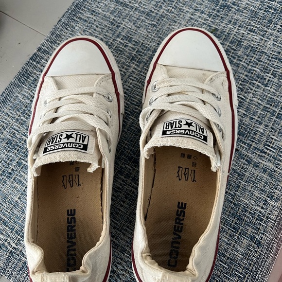 FIRM PRICE Converse white slip on sneakers size 7 - Picture 6 of 8